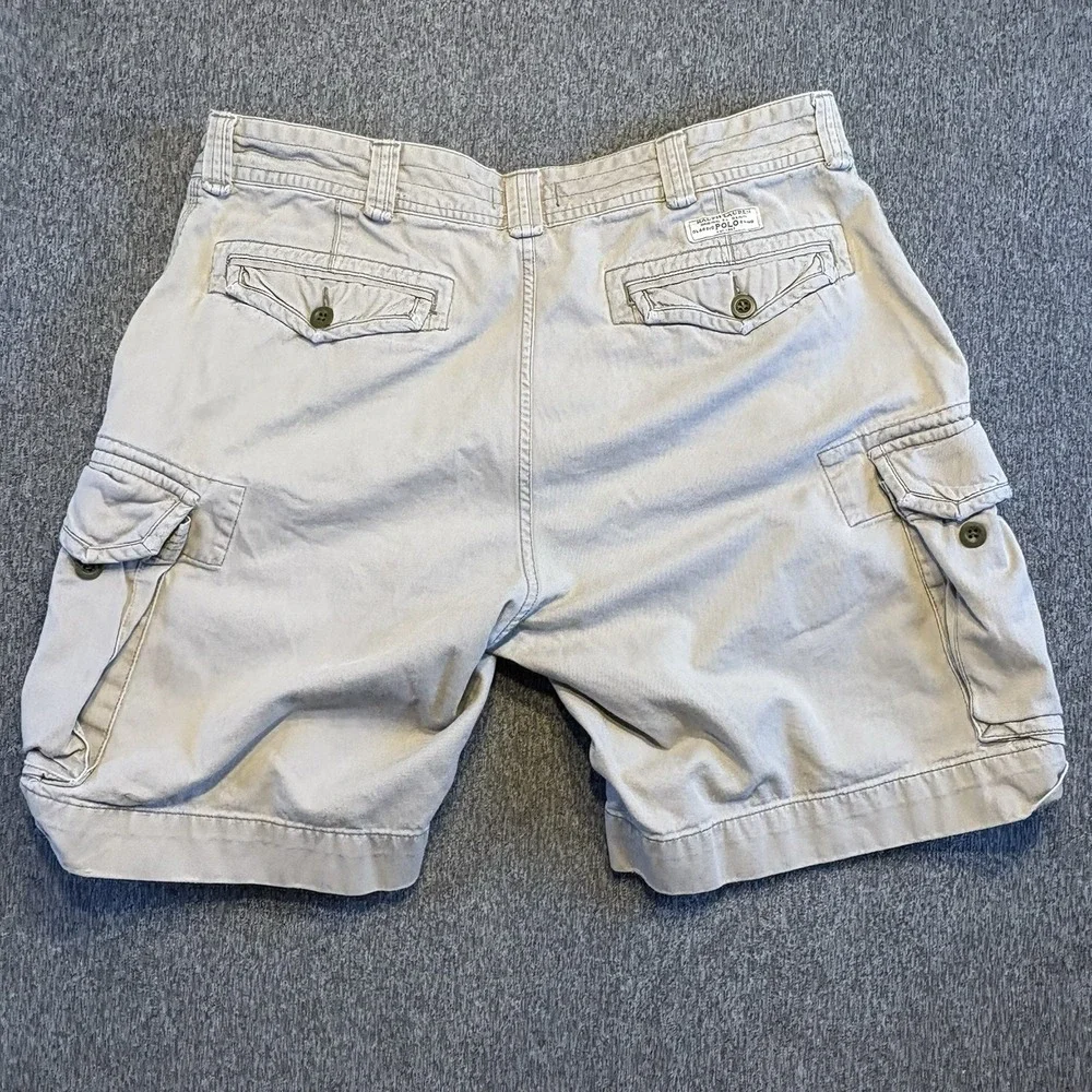 Polo Ralph Lauren Cargo Shorts Men's 36 Baggy Y2K Military Distressed Baggy